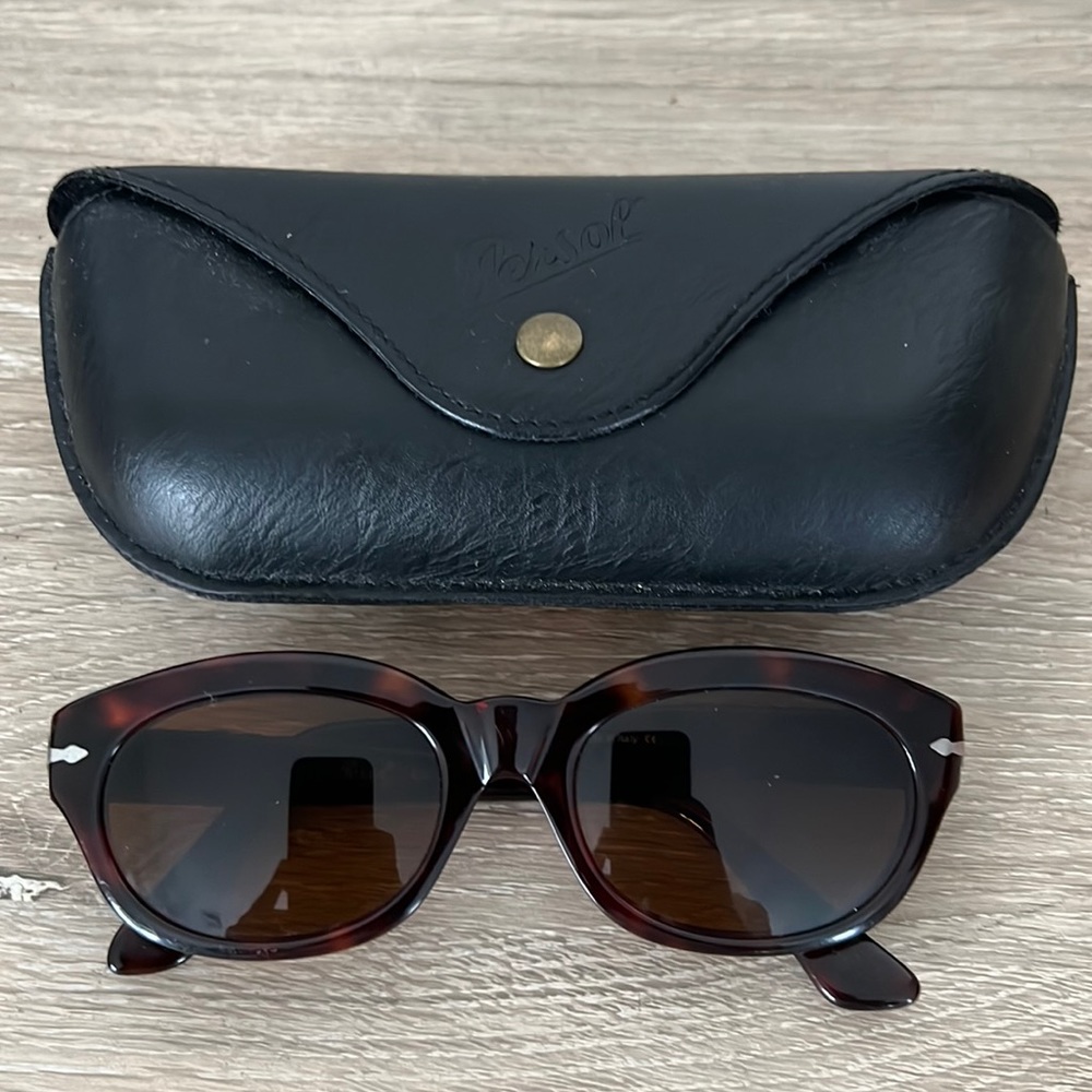 Vintage Persol Sunglasses Brown Havana Tortoise Amber Lenses